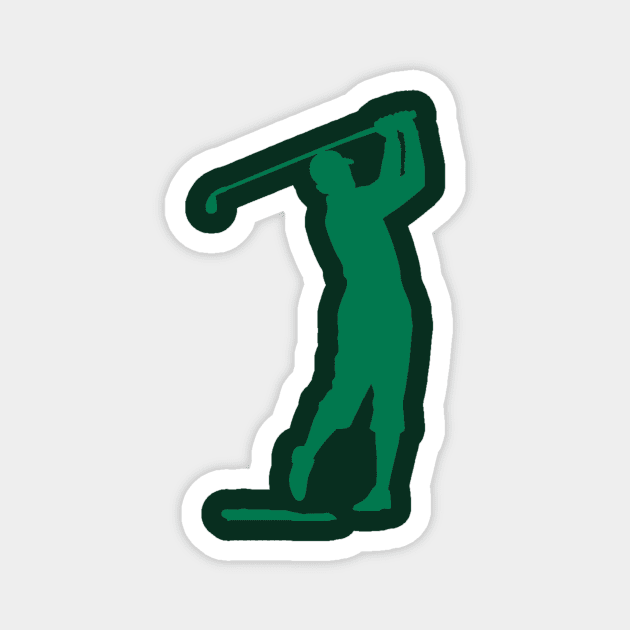 Swing King Classic Golfer Silhouette Magnet by DonWillisJrArt