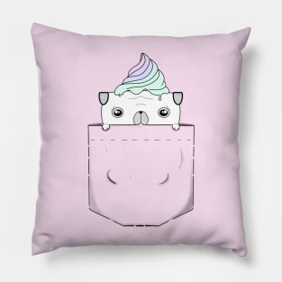 Pocket Pug Ice Cream Pillow