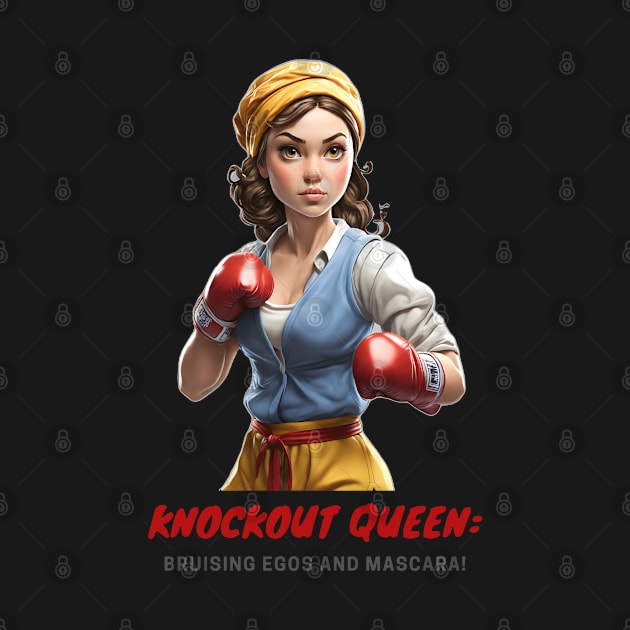 Knockout Queen Female Boxing Fighter by coloringiship