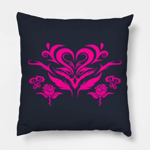 Hearts and Roses Pillow by KeishaMaKainn