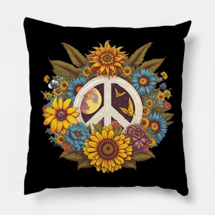 Peace Daisy Pillow