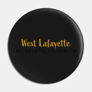 West Lafayette coordinates Pin