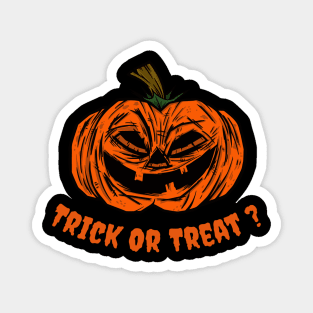 Halloween Trick Or Treat scary Jack O'Lantern Pumpkin Magnet