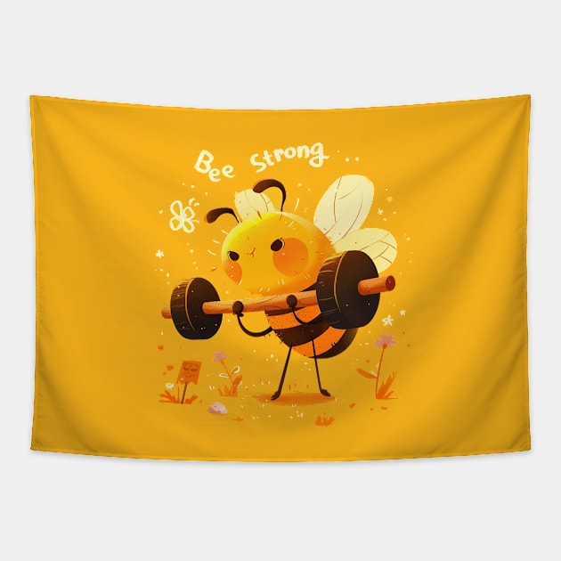 bee strong Tapestry by boxermaniac