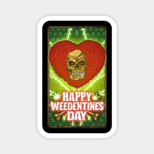 Valentine's Day Skull, Weed, Weed Culture, Happy Weedentines Day Magnet