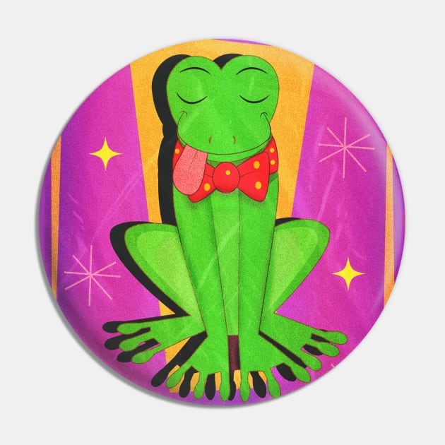 Fancy Frog (Purple) Pin by Fad-Artwork