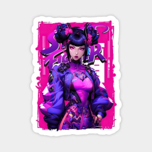 PURPLE HAZE - JURI HAN STREET FIGHTER | Vintage Video Game Cute Gamer Girl Pop Art | PROUD OTAKU Magnet