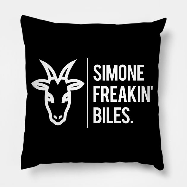 Simone Biles Is The GOAT. Pillow by jordynslefteyebrow