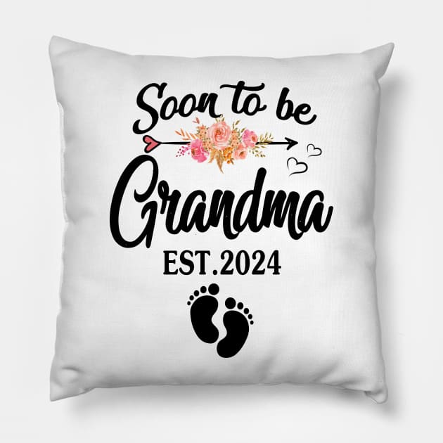 soon to be Grandma 2024 Pillow by Bagshaw Gravity