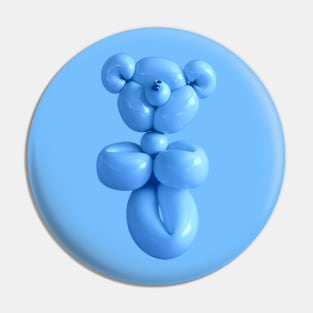 Teddy bear balloon in blue Pin