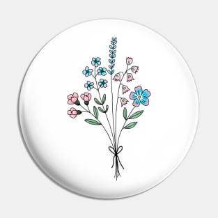 Subtle trans flower bouquet Pin