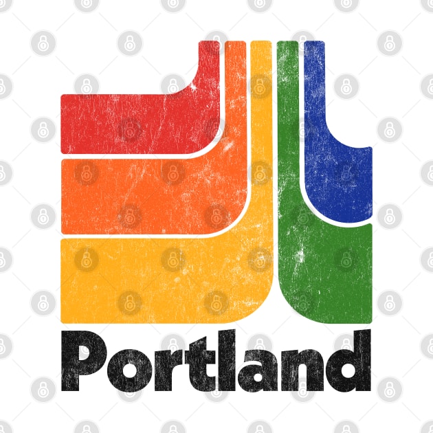 Portland, OR // Retro Typography Design by DankFutura