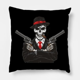 Mafia Skull Pillow