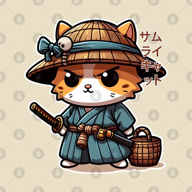 Japanese Samurai Ninja Cat by Shreefel