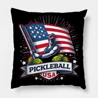 American Flag Pickleball USA Patriot Pillow