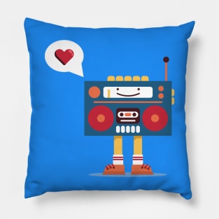 Happy boombox Pillow