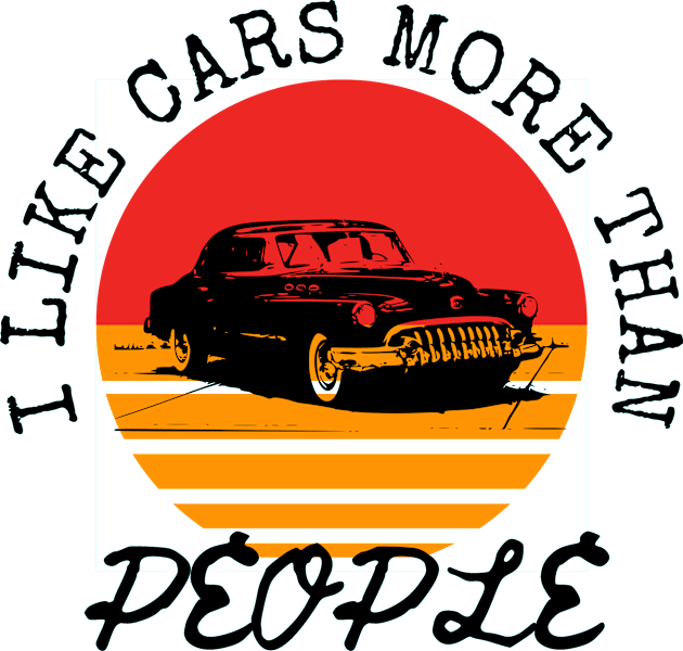 I Like Cars More Than People Kids T-Shirt by hs Designs