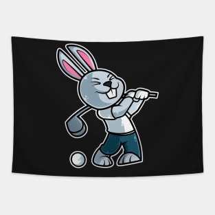 Rabbit Golf Player Golfer Golfing Funny Kids Boys product Tapestry