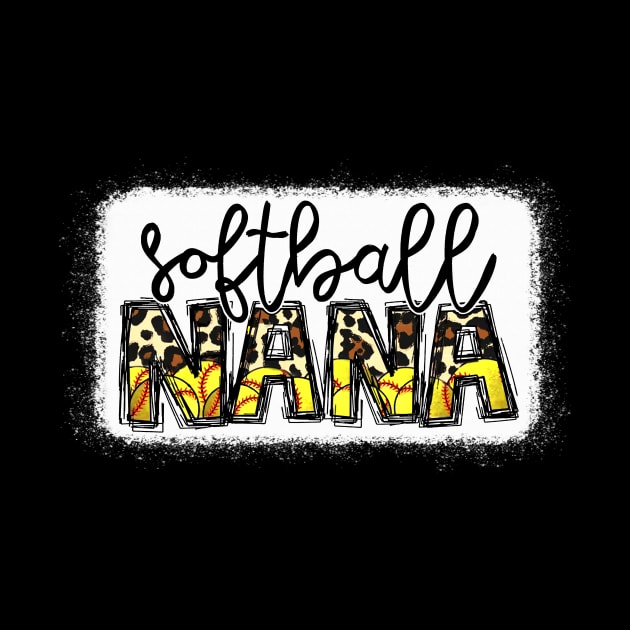 Softball Nana Leopard Shirt Softball Nana by Wonder man 