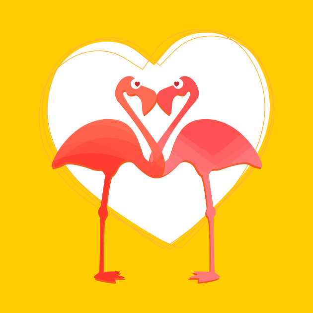 lovebirds - flamingos in love by VrijFormaat