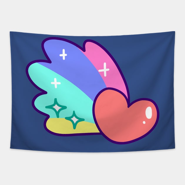 Rainbow Heart Tapestry by saradaboru