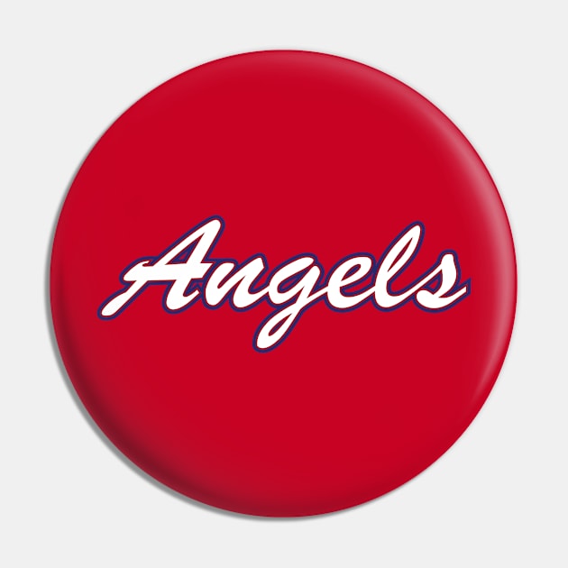 Angels Script – white Pin by SHAngelsShop