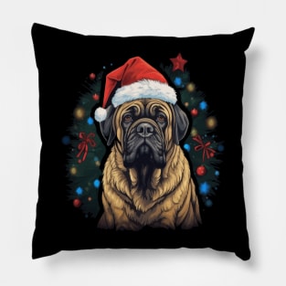 English Mastiff Christmas Pillow