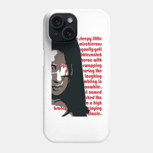 portrait. with text Phone Case