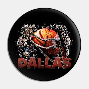 Classic Sports Dallas Proud Name Basketball Pin