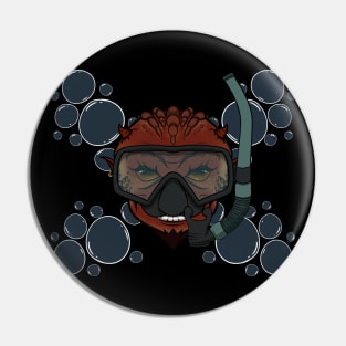 Scuba Diving Devil (no caption) Pin