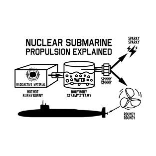 Nuclear Submarine Propulsion Funny Diagram Joke T-Shirt