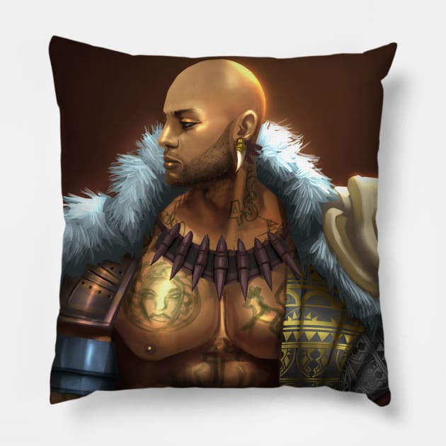 Man in The Mirror Collection - Human King Version Pillow by Beckley Art