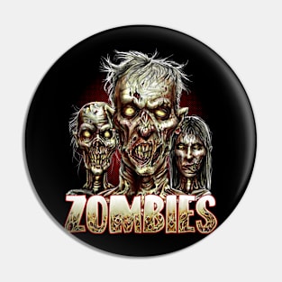 Spooky Zombies Halloween Pin