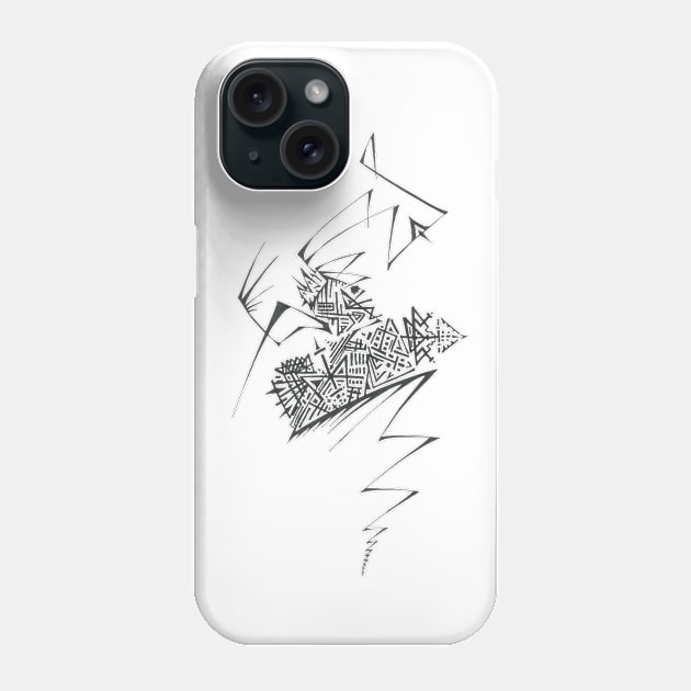 Destination Unique Black White Abstract Art Phone Case by Unique Black White Colorful Abstract Art