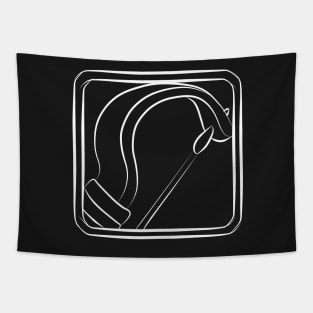 Hunter Class Icon (White) Tapestry