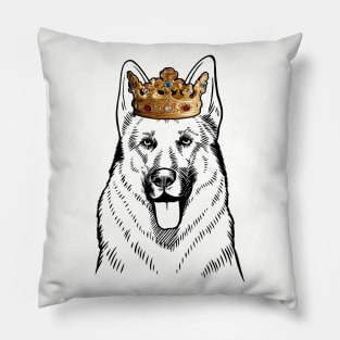 German Shepherd Dog King Queen Wearing Crown Pillow