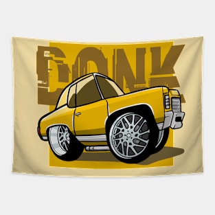 Chevy Donk Caricature Tapestry