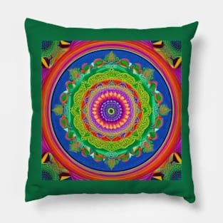 Colorful prayer wheel Pillow