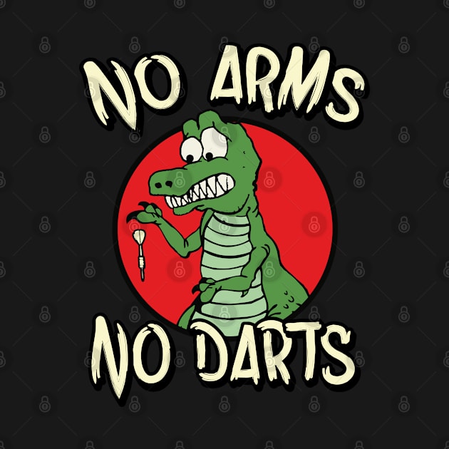 Funny bad at Darts T-Rex Dino Bullseye Fan Gift by MrTeee