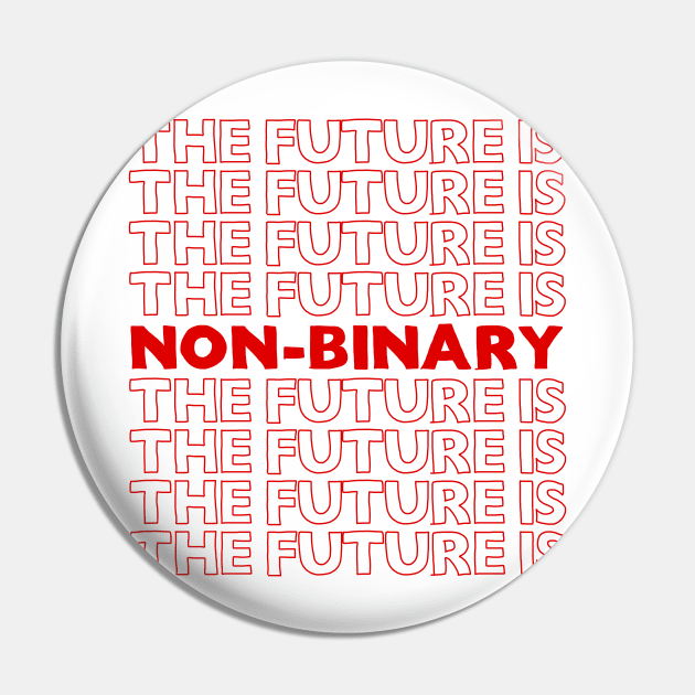 The Future Is Non-Binary //// Gender Identity Genderqueer Pin by DankFutura