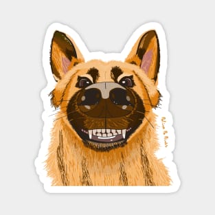 Smiley Dog. German Shepherd. Magnet