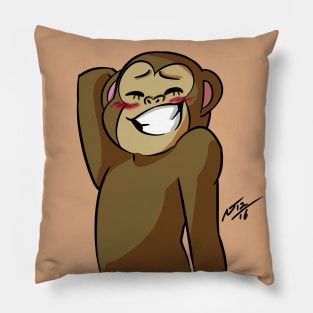 Smile monkey face Pillow