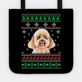 Poodle Ugly Christmas Sweater Funny Dog Lover Owner Gifts Tote