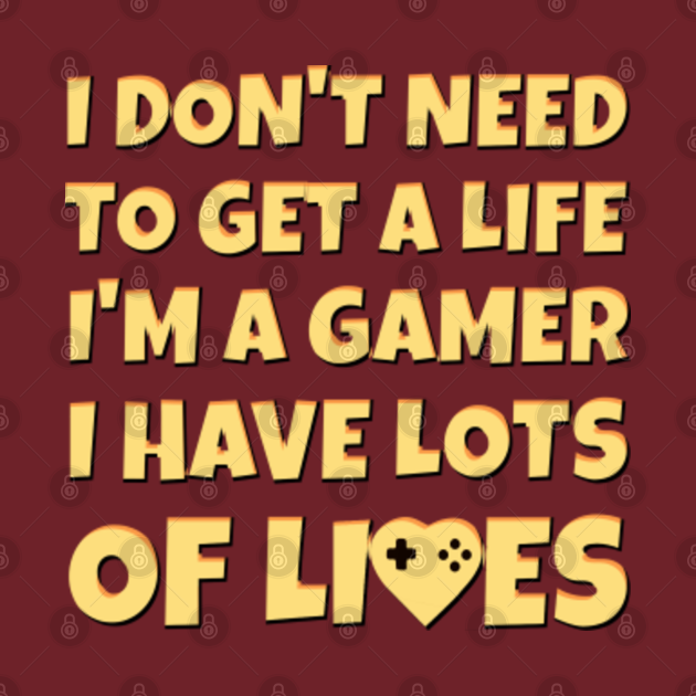 I'm Gamer Funny Saying Sarcastic Quote Retro Text Design Gamer