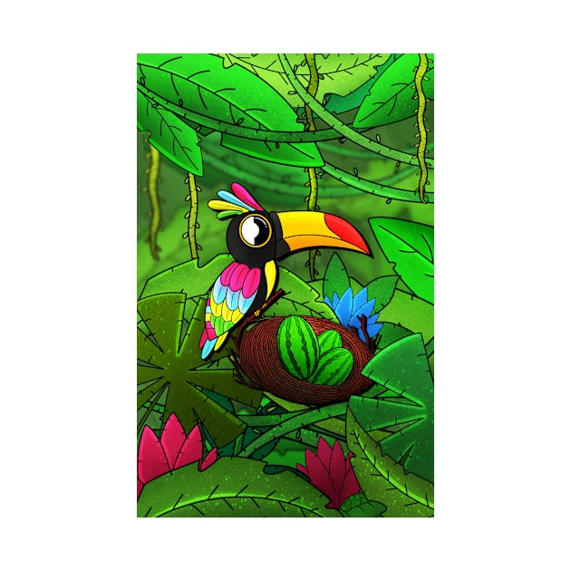 Jungle Toucan by Svh_illustrations