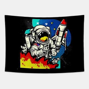 Astronaut in Space Tapestry