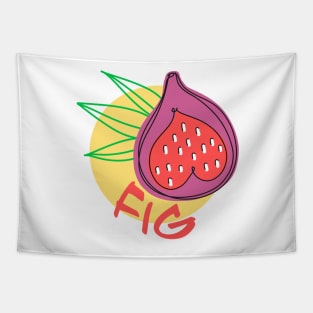 Fig Tropical Fruit Palm Leaf Pattern Tapestry