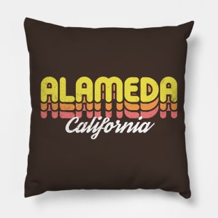 Retro Alameda California Pillow