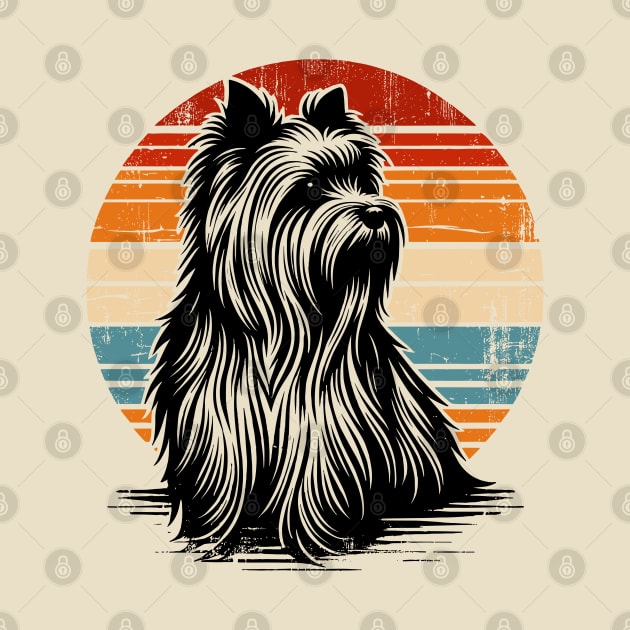 Vintage Retro Yorkshire Terrier Distressed Dog by Cuteness Klub