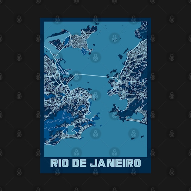 Rio De Janeiro - Brazil Peace City Map by tienstencil